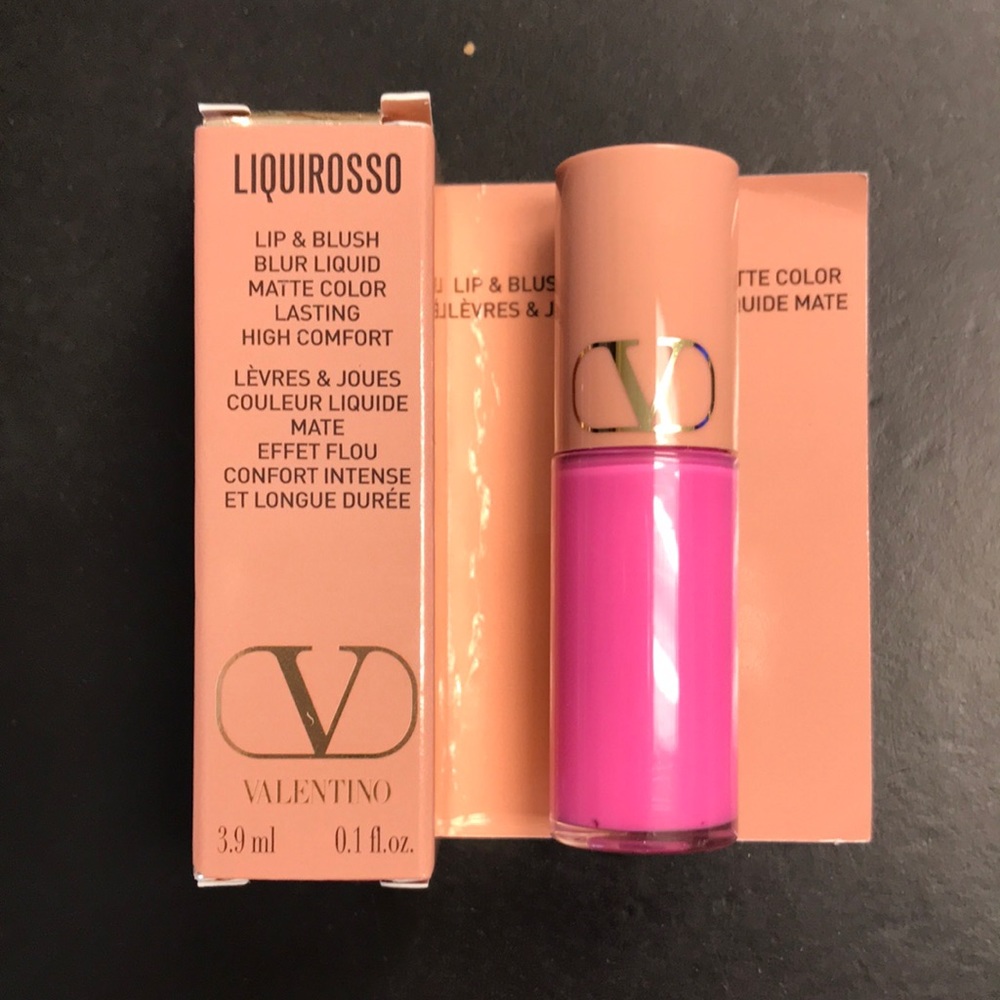 Sample Size Valentino Liquirosso Lip & Blush Blur Liquid - 0.1 oz -Pink Is Punk